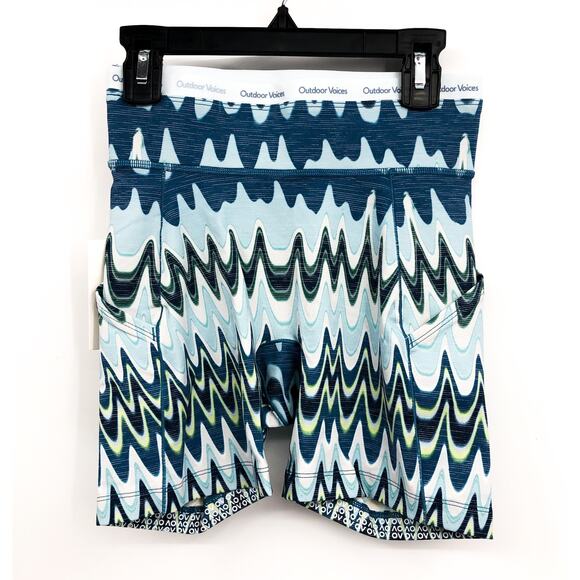 OUTDOOR VOICES Womens 5" Thrive Bike Shorts XXS Blue Polar Helios TechSweat NWT - Picture 3 of 8